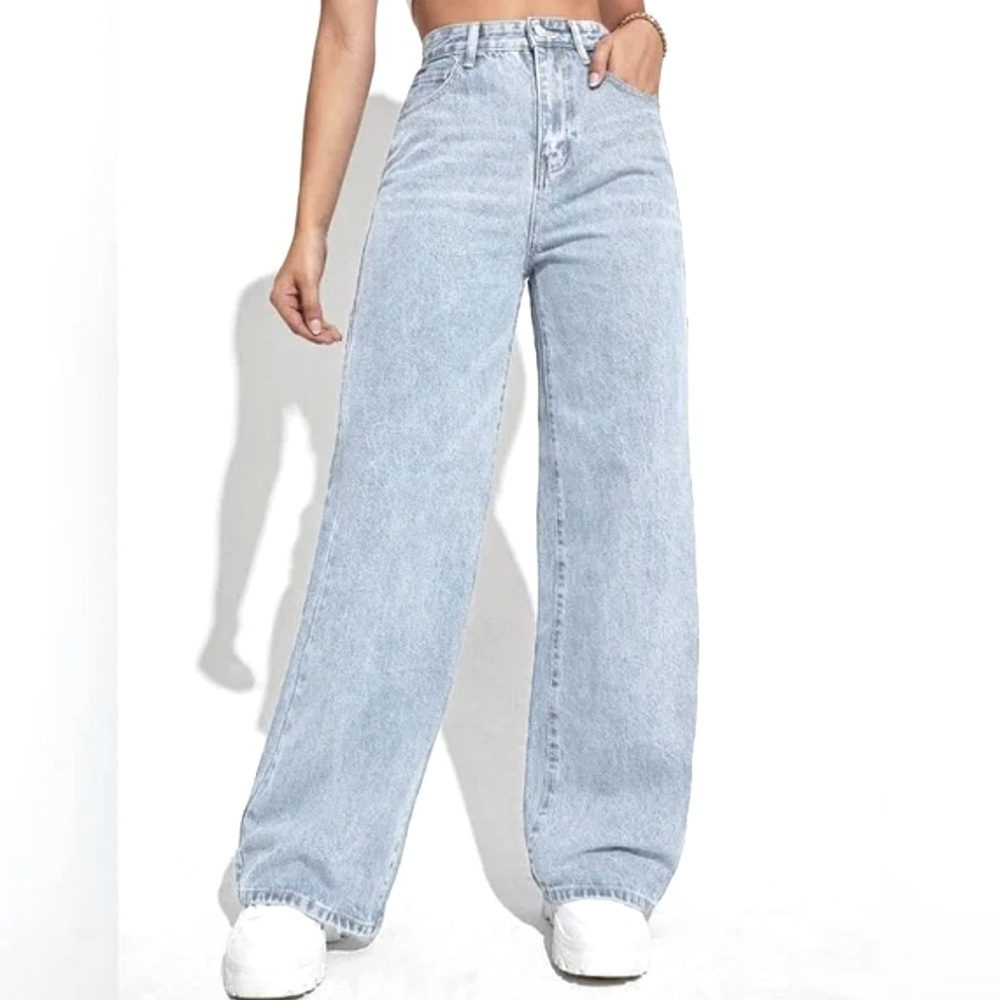 SHEIN Light Blue wide legged Jeans - Size XS
